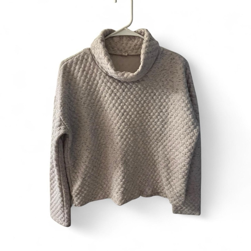 Apana Textured Cream Cowl Neck Sweater​​